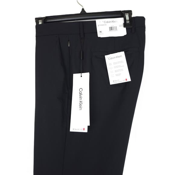 Calvin Klein Men's Slim-Fit Tech Performance Stretch Dress Pants Black 34x32 NWT - Picture 1 of 6